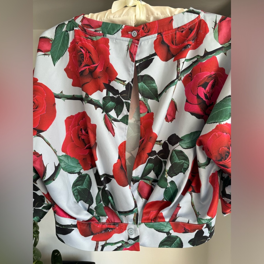 Simons Rose Floral Crop Blouse - Picture 5 of 5